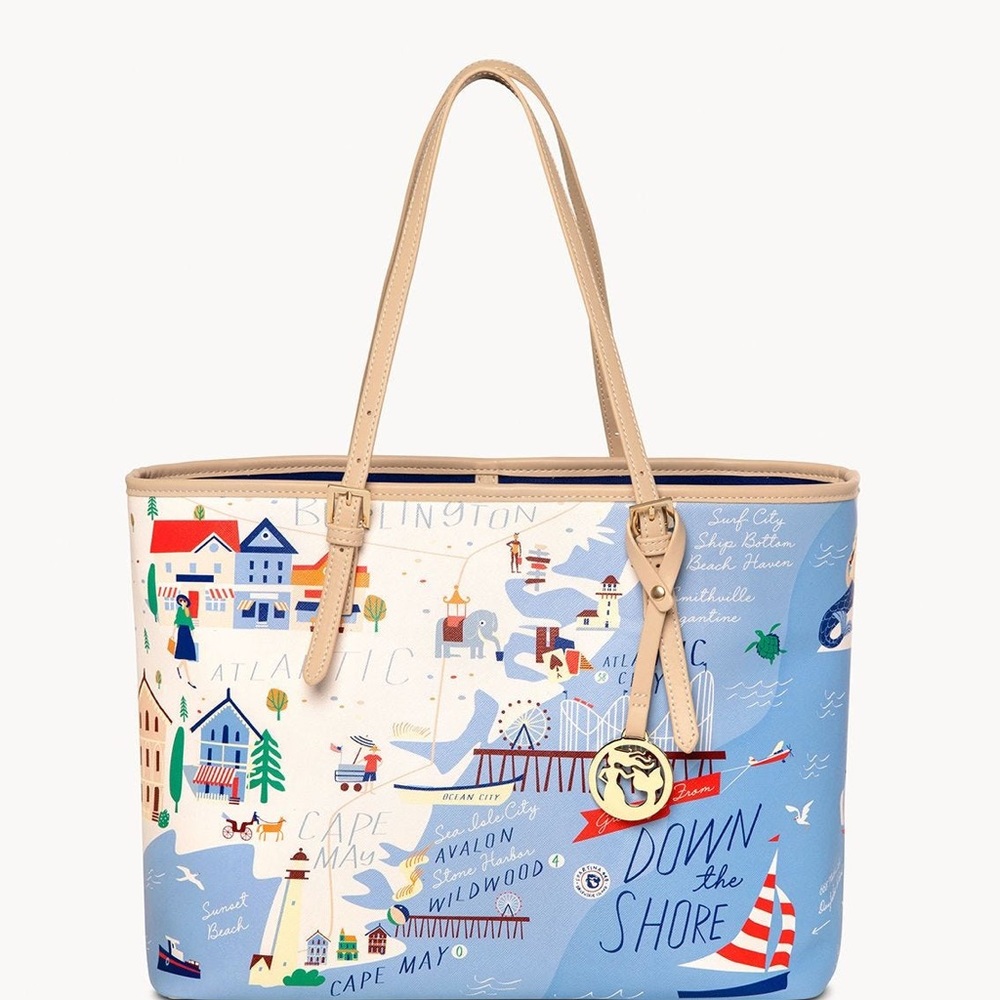 Spartina 449 DOWN THE SHORE New Jersey Tote